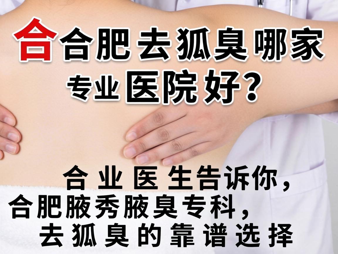 合肥去狐臭哪家医院好？专业医生告诉你，合肥腋秀腋臭专科，去狐臭的靠谱选择