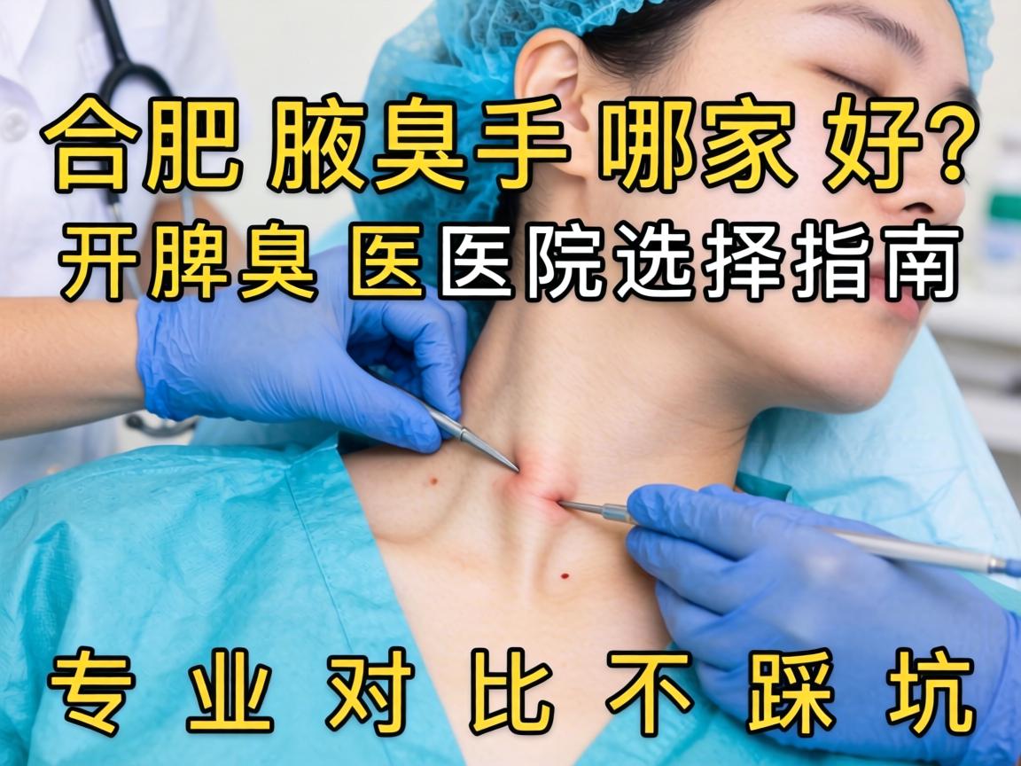 合肥腋臭手术哪家好？开腋臭医院选择指南，专业对比不踩坑