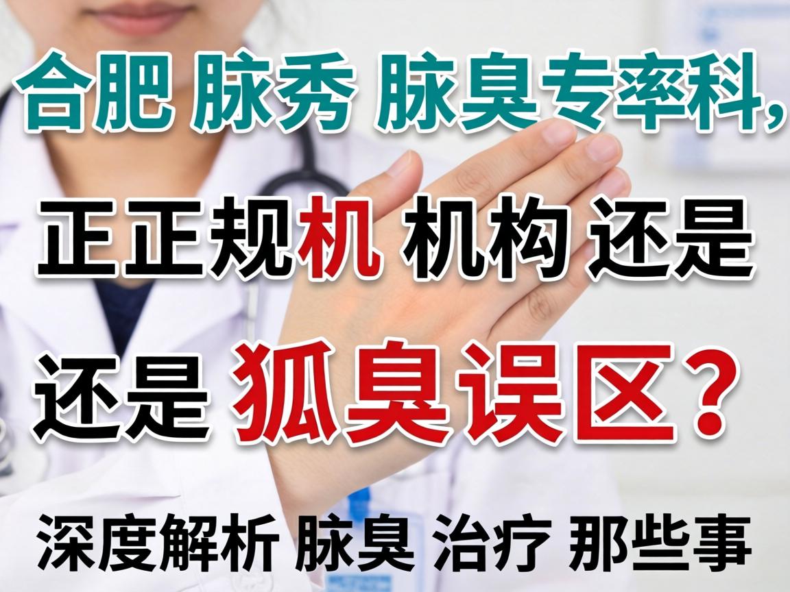 合肥腋秀腋臭专科，正规机构还是狐臭误区？深度解析腋臭治疗那些事
