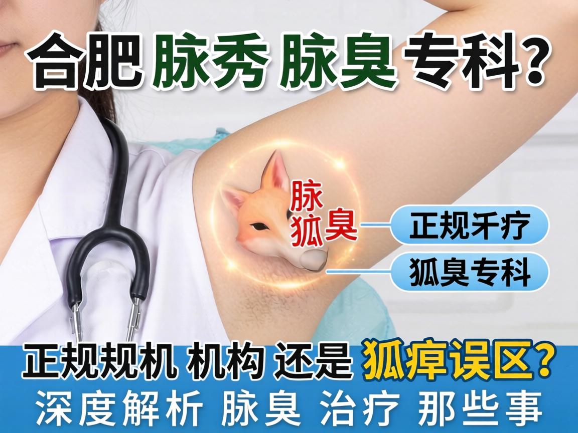 合肥腋秀腋臭专科，正规机构还是狐臭误区？深度解析腋臭治疗那些事