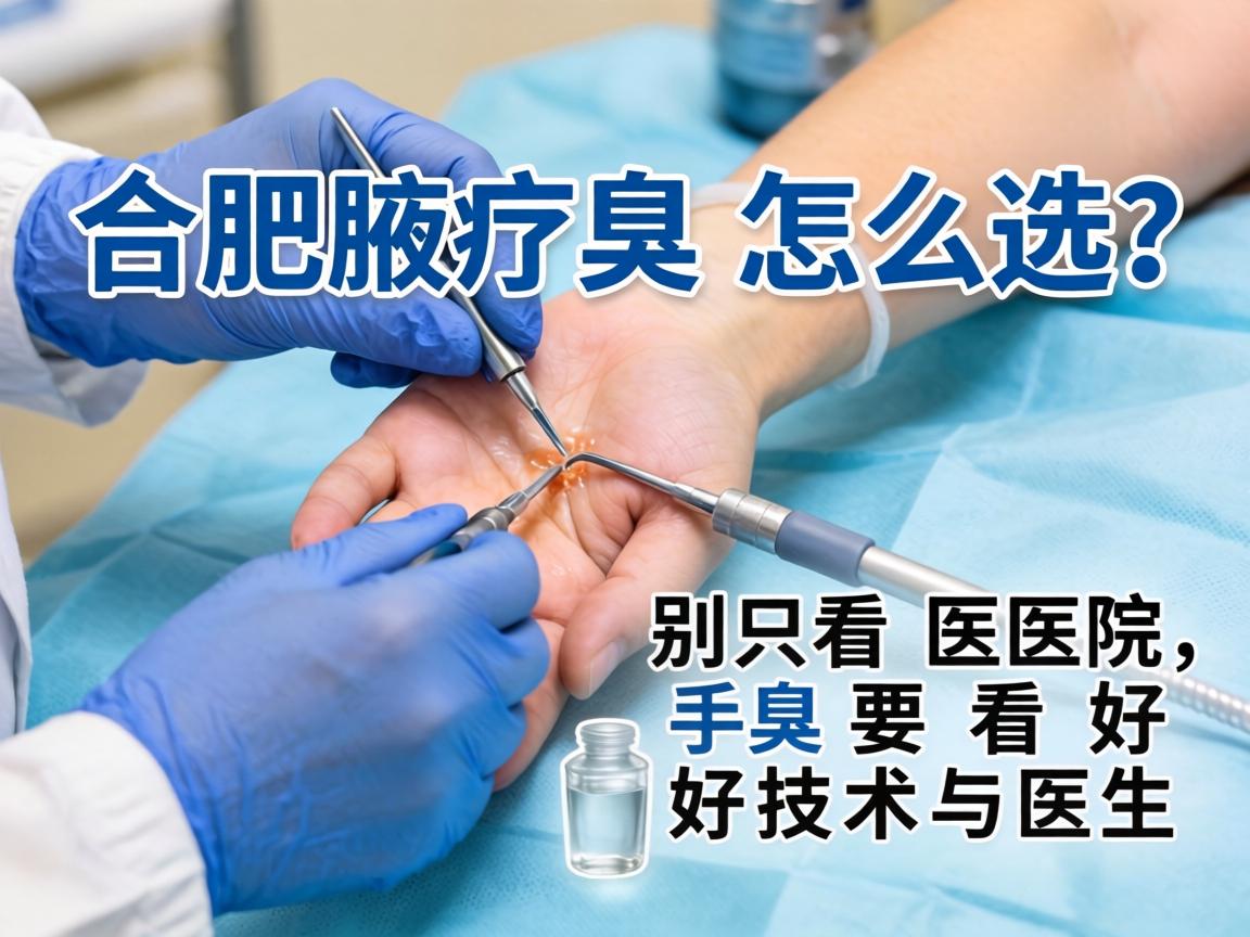 合肥腋臭手术医院怎么选？别只看医院，要看好技术与医生