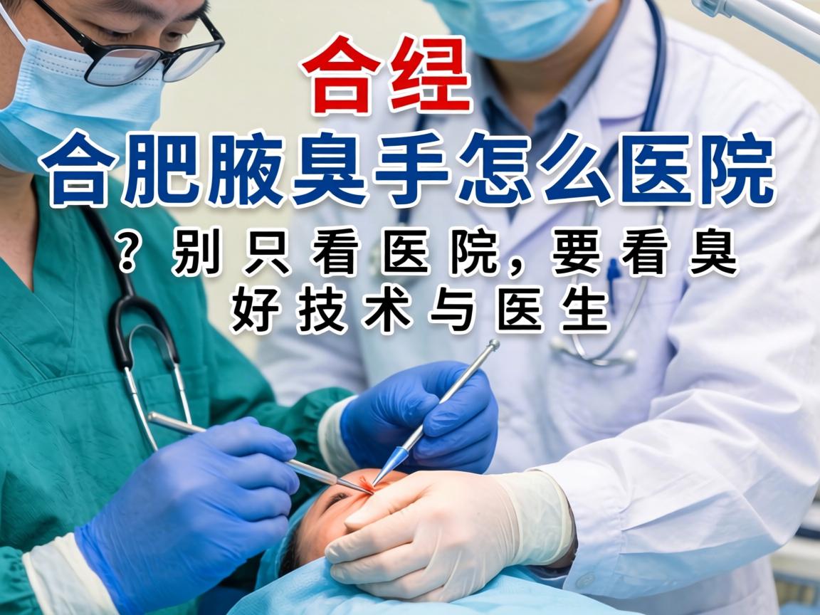 合肥腋臭手术医院怎么选？别只看医院，要看好技术与医生