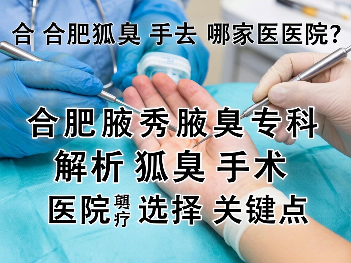 合肥狐臭手术去哪家医院？合肥腋秀腋臭专科解析狐臭手术医院选择关键点