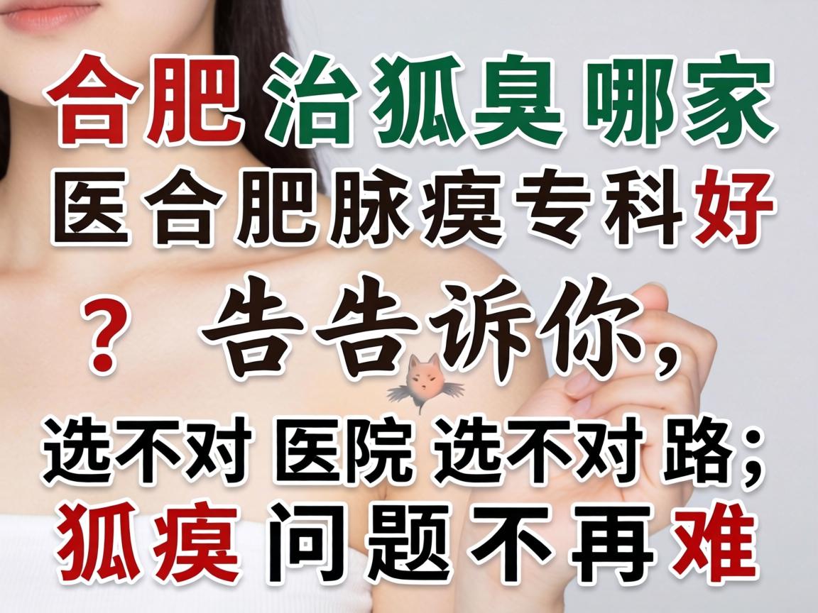 合肥治狐臭哪家医院好？合肥腋臭专科告诉你，选对医院选对路，狐臭问题不再难