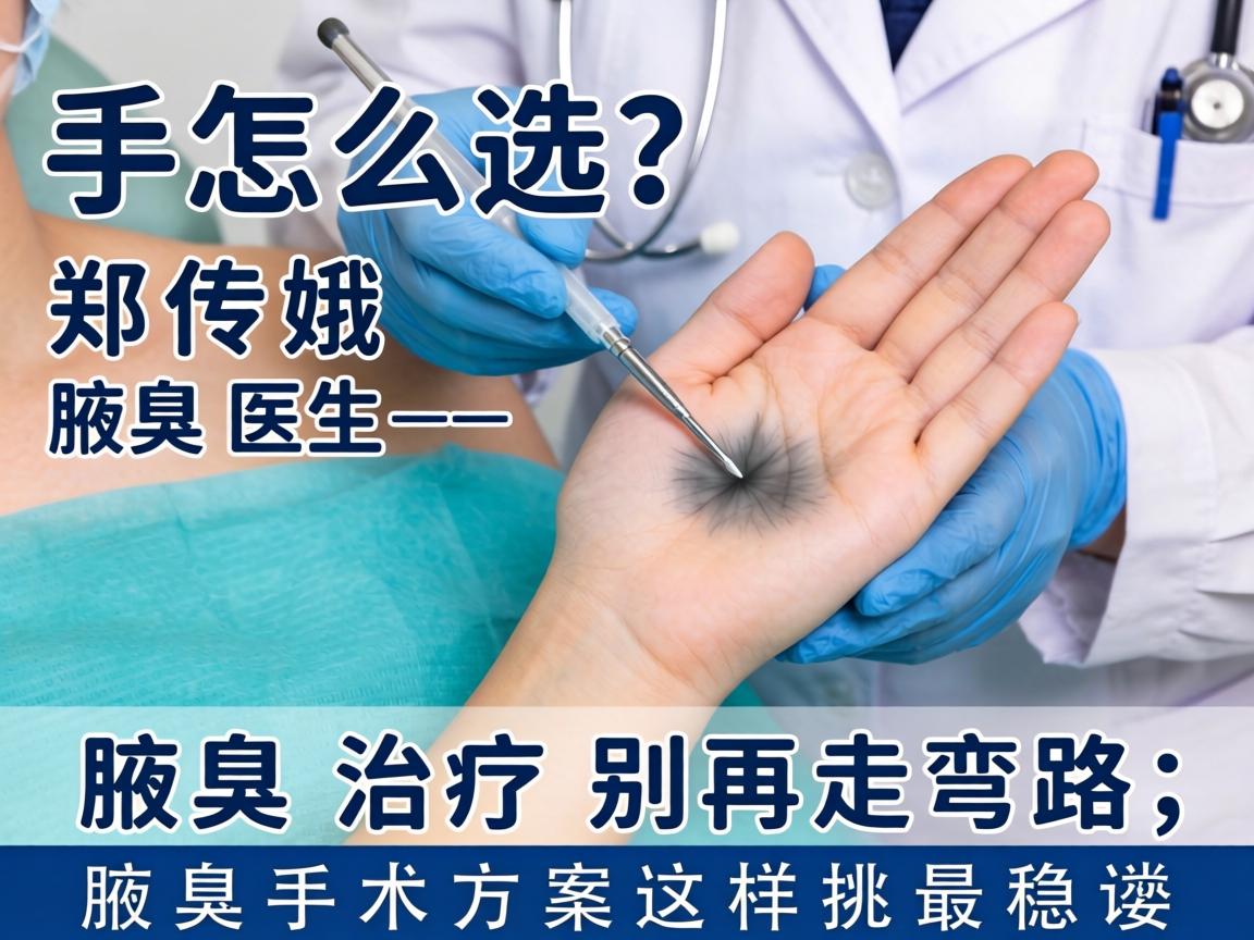 腋臭手术怎么选？郑传娥医生，腋臭治疗别再走弯路，腋臭手术方案这样挑最稳妥