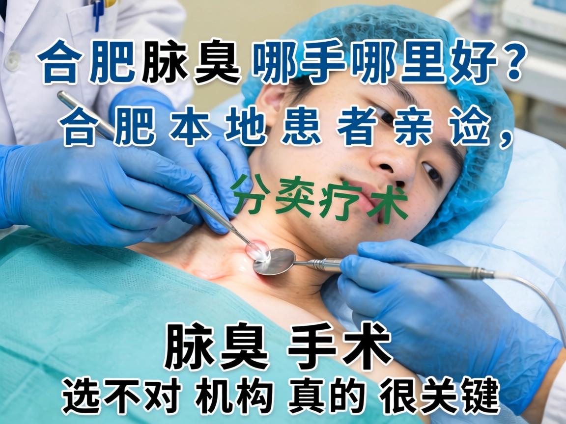 合肥腋臭手术哪里好？合肥本地患者亲测，腋臭手术选对机构真的很关键