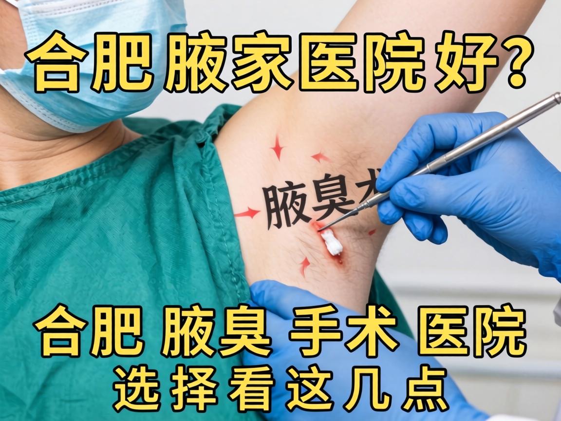 合肥腋臭手术哪家医院好？合肥腋臭手术医院选择看这几点