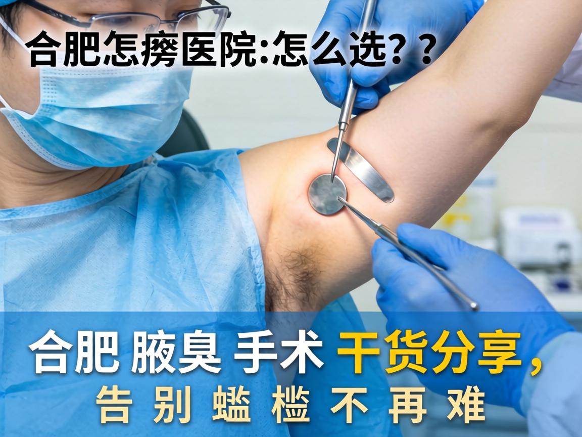 合肥腋臭手术医院怎么选？合肥腋臭手术干货分享，告别尴尬不再难
