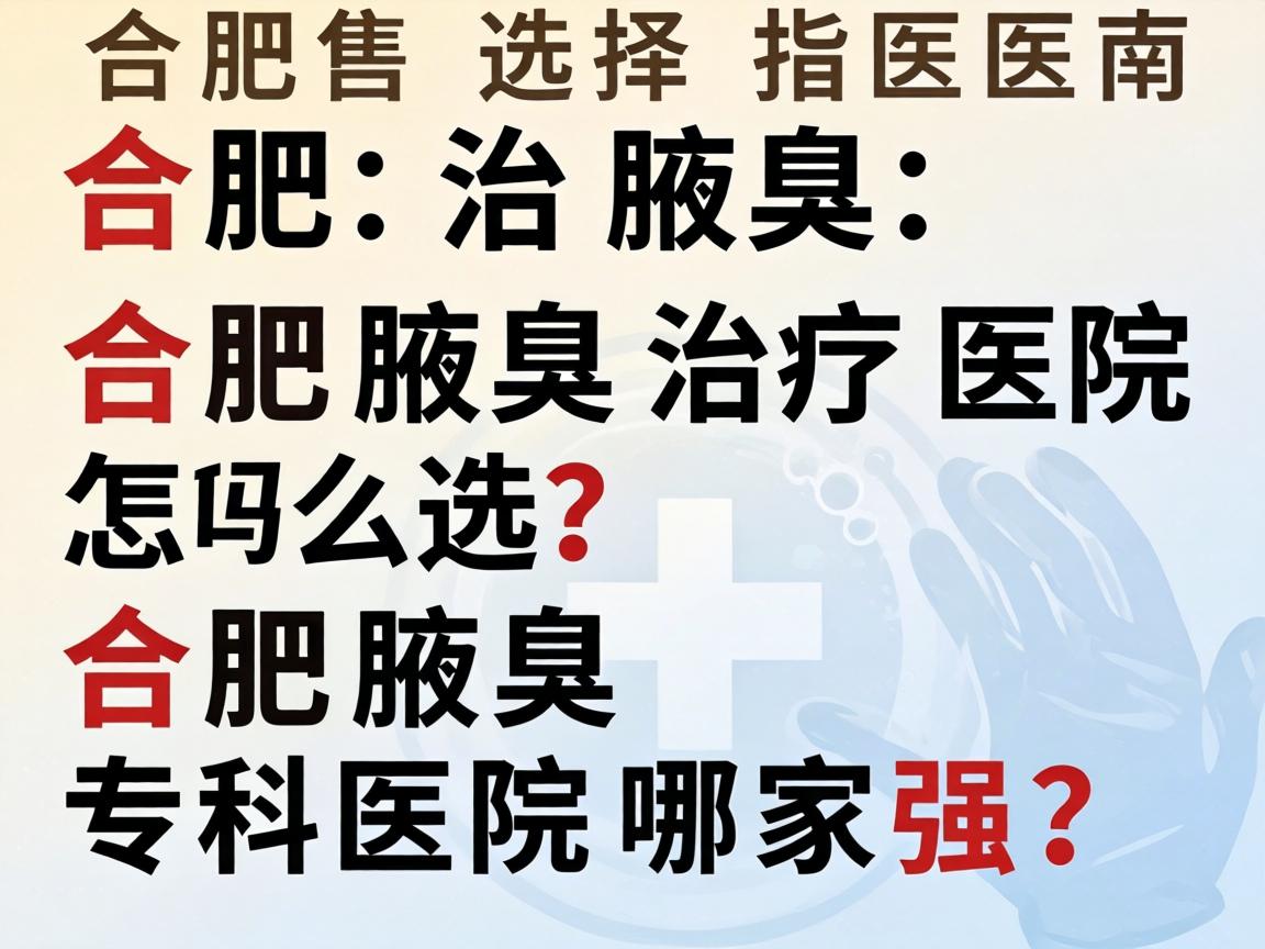 合肥治腋臭医院选择指南，合肥腋臭治疗医院怎么选？合肥腋臭专科医院哪家强？