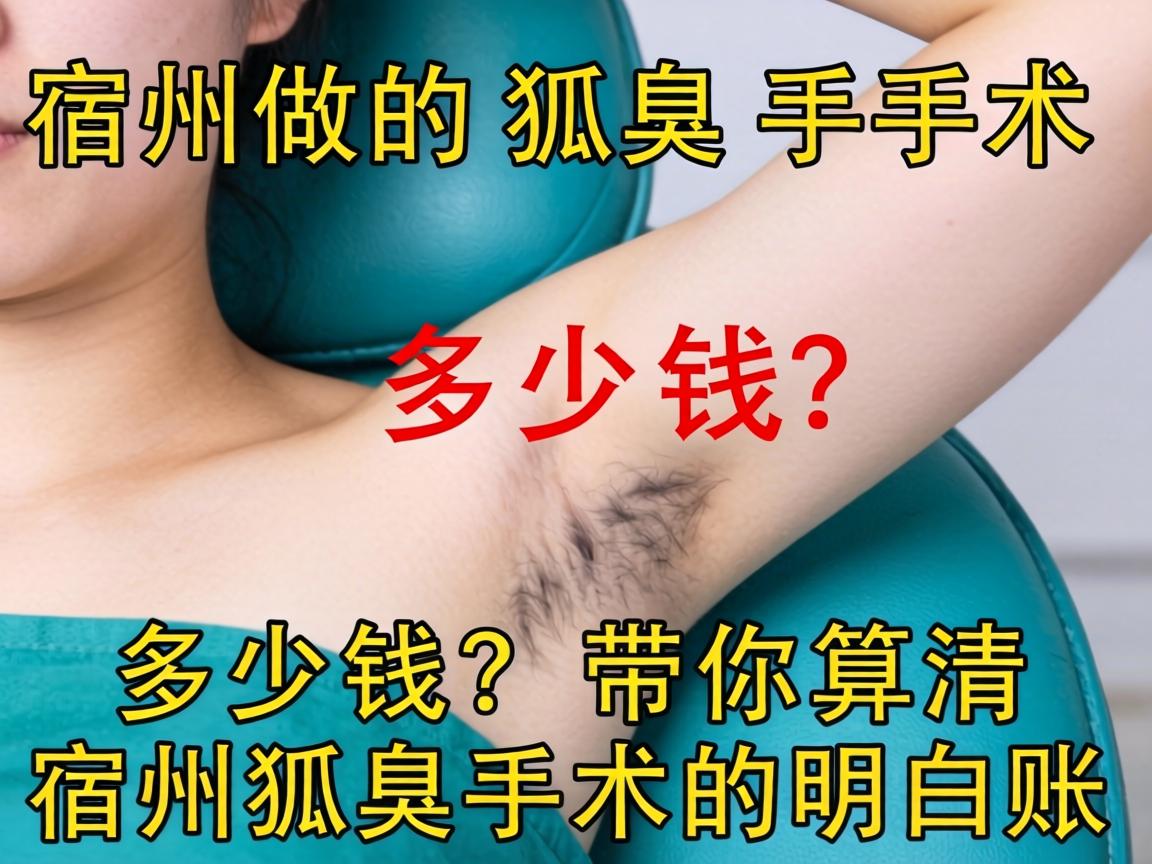宿州做狐臭手术多少钱？带你算清宿州狐臭手术的明白账