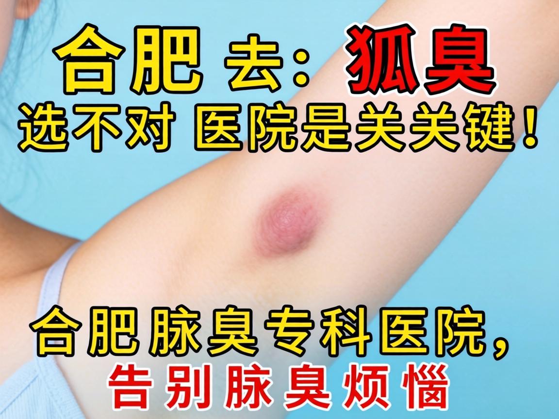 合肥去狐臭，选对医院是关键！合肥腋臭专科医院，告别腋臭烦恼