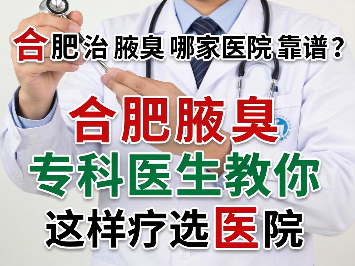 合肥治腋臭哪家医院靠谱？合肥腋臭专科医生教你这样选医院