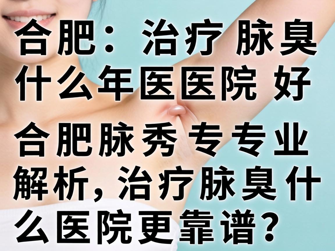 合肥治疗腋臭什么医院好？合肥腋秀专业解析，治疗腋臭什么医院更靠谱？