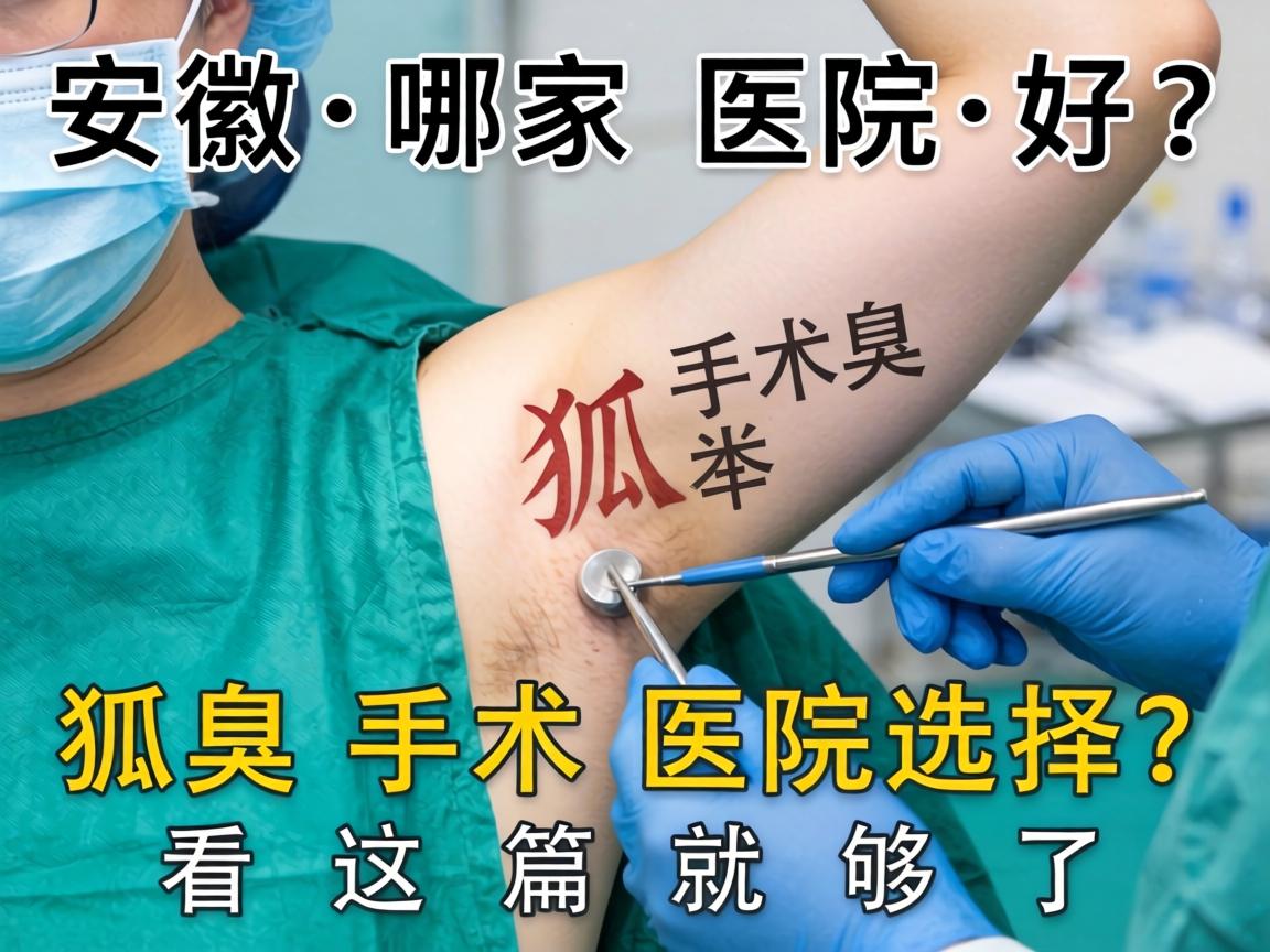 安徽狐臭手术哪家医院好？狐臭手术医院选择，看这篇就够了
