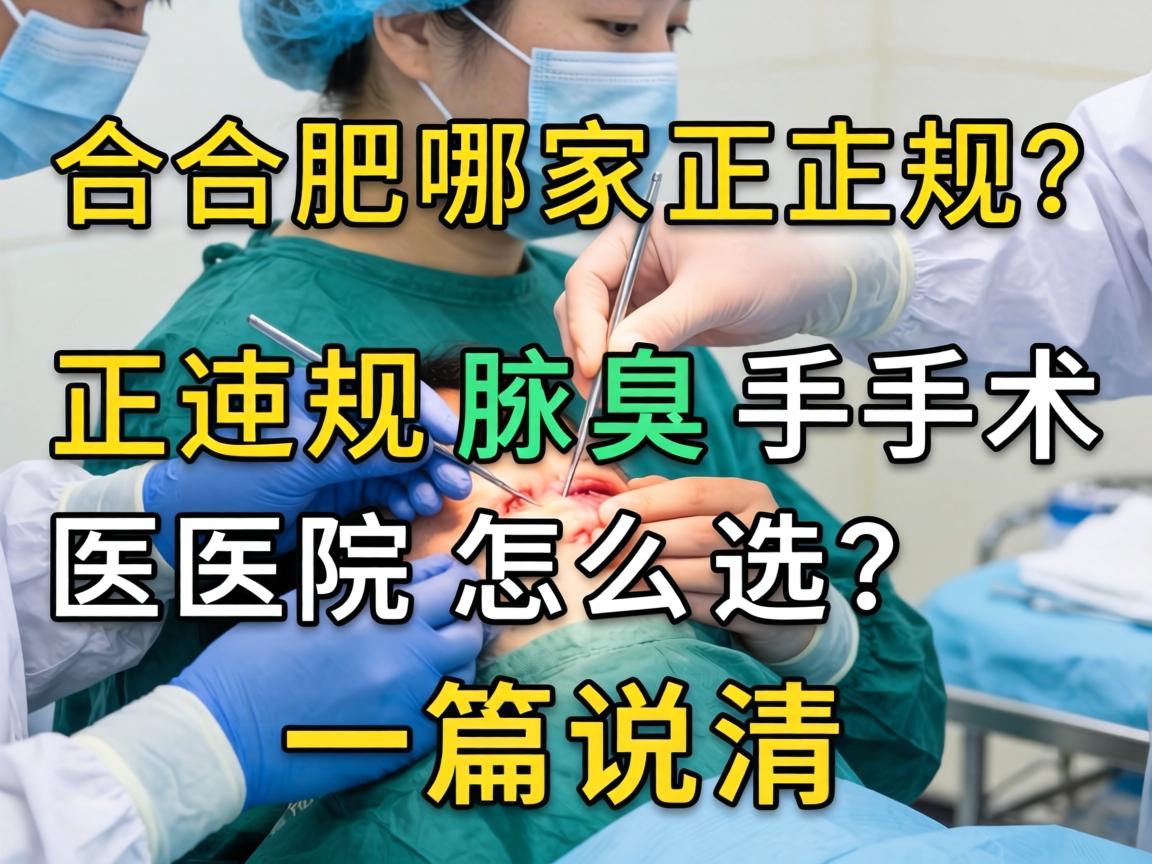 合肥腋臭手术哪家正规？正规腋臭手术医院怎么选？一篇说清