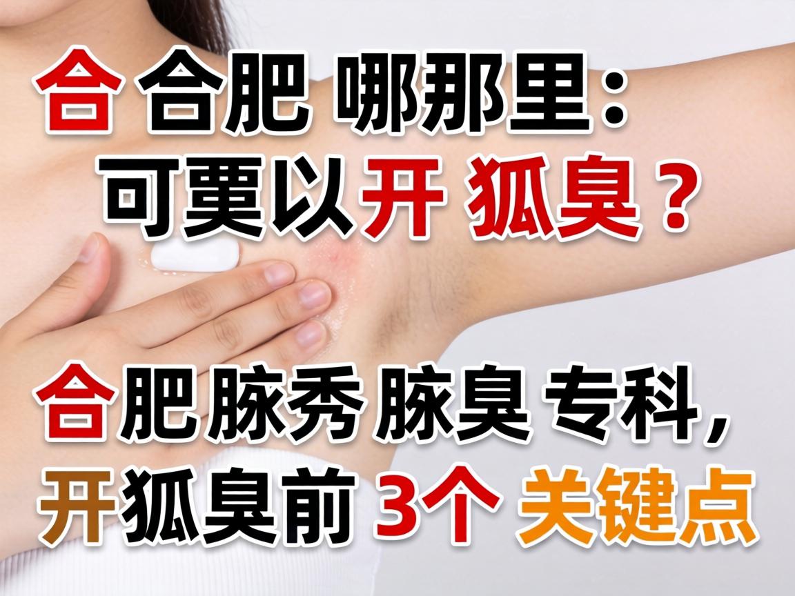 合肥哪里可以开狐臭？合肥腋秀腋臭专科，开狐臭前必看的3个关键点