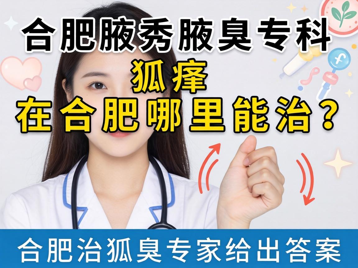 合肥腋秀腋臭专科，狐臭在合肥哪里能治？合肥治狐臭专家给出答案