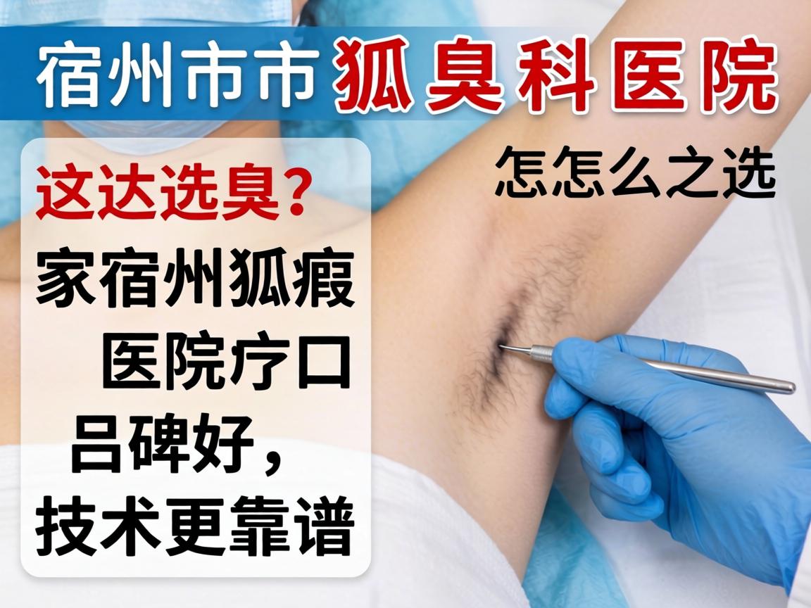 宿州市狐臭科医院怎么选？这家宿州狐臭医院口碑好，技术更靠谱