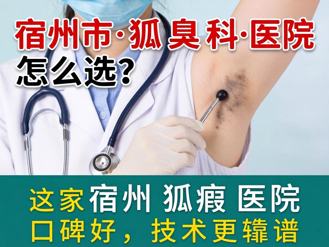 宿州市狐臭科医院怎么选？这家宿州狐臭医院口碑好，技术更靠谱