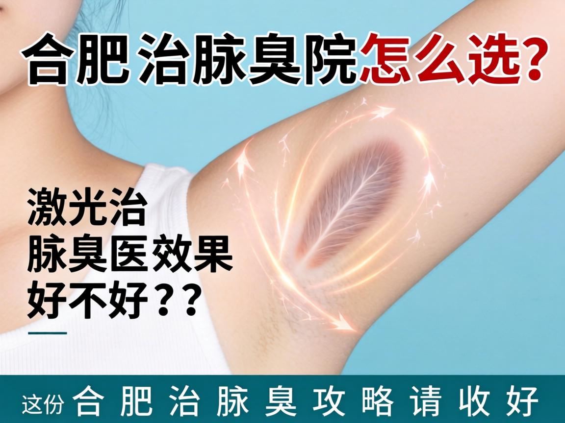 合肥治腋臭医院怎么选？激光治腋臭效果好不好？这份合肥治腋臭攻略请收好
