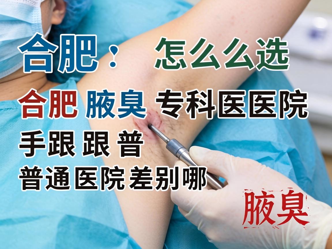 合肥腋臭手术医院怎么选？合肥腋臭专科医院跟普通医院差在哪？