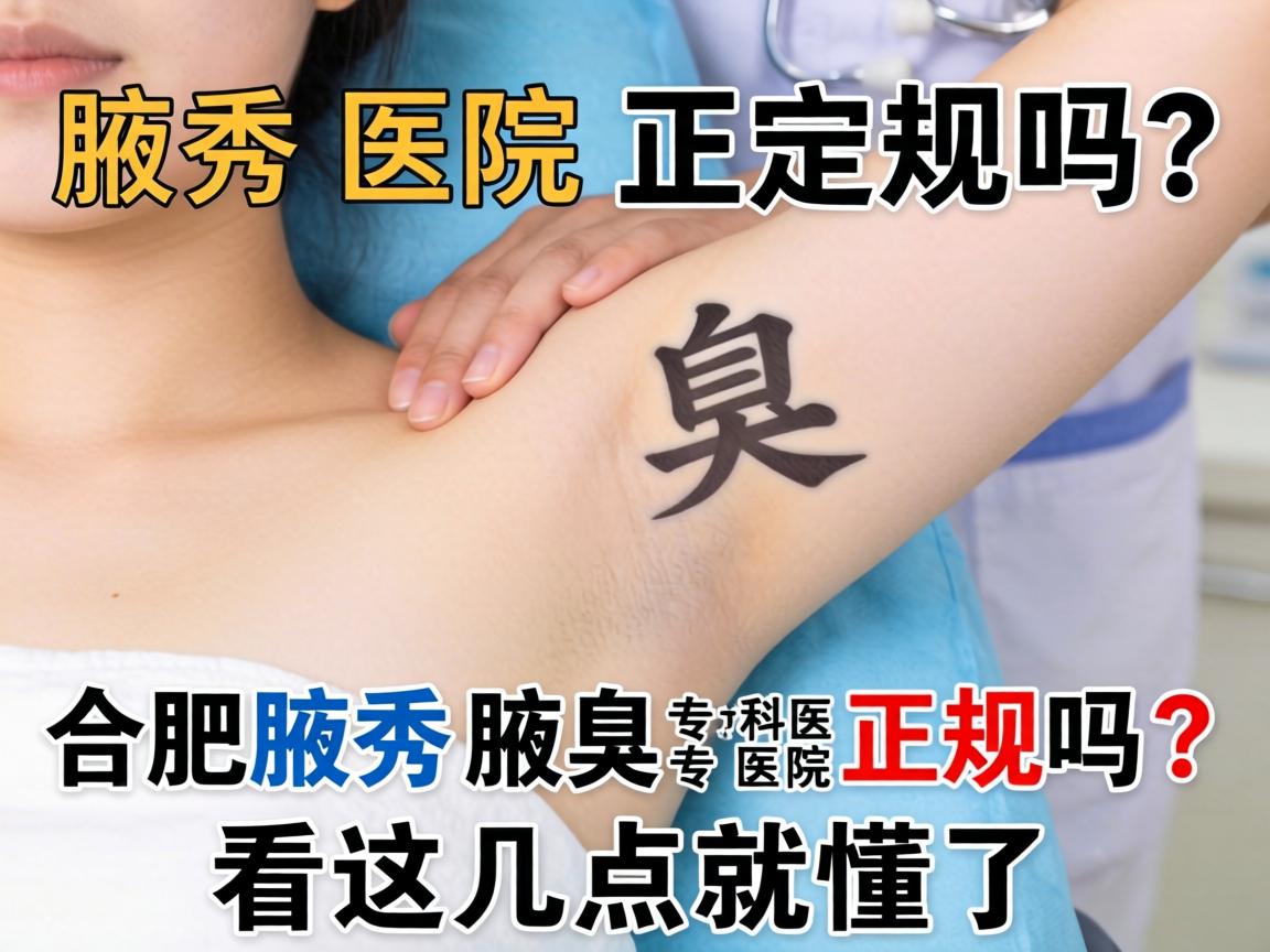 腋秀医院正规吗？合肥腋秀腋臭专科医院正规吗？看这几点就懂了