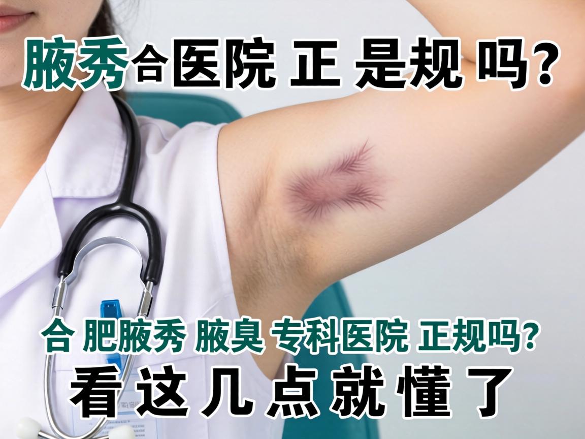 腋秀医院正规吗？合肥腋秀腋臭专科医院正规吗？看这几点就懂了