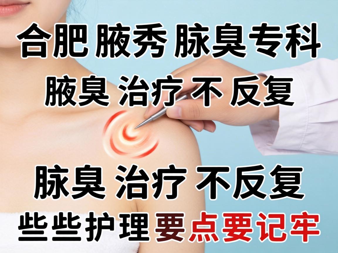 合肥腋秀腋臭专科，腋臭治疗不反复，这些腋臭护理要点要记牢