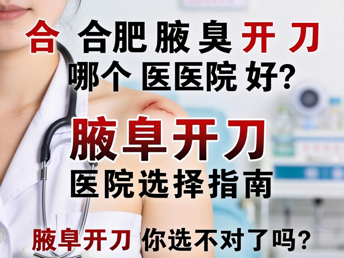 合肥腋臭开刀哪个医院好？腋臭开刀医院选择指南，腋臭开刀你选对了吗？