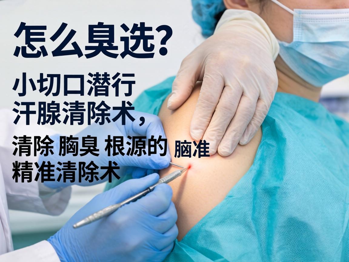 腋臭手术怎么选？小切口潜行汗腺清除术，清除腋臭根源的精准清除术