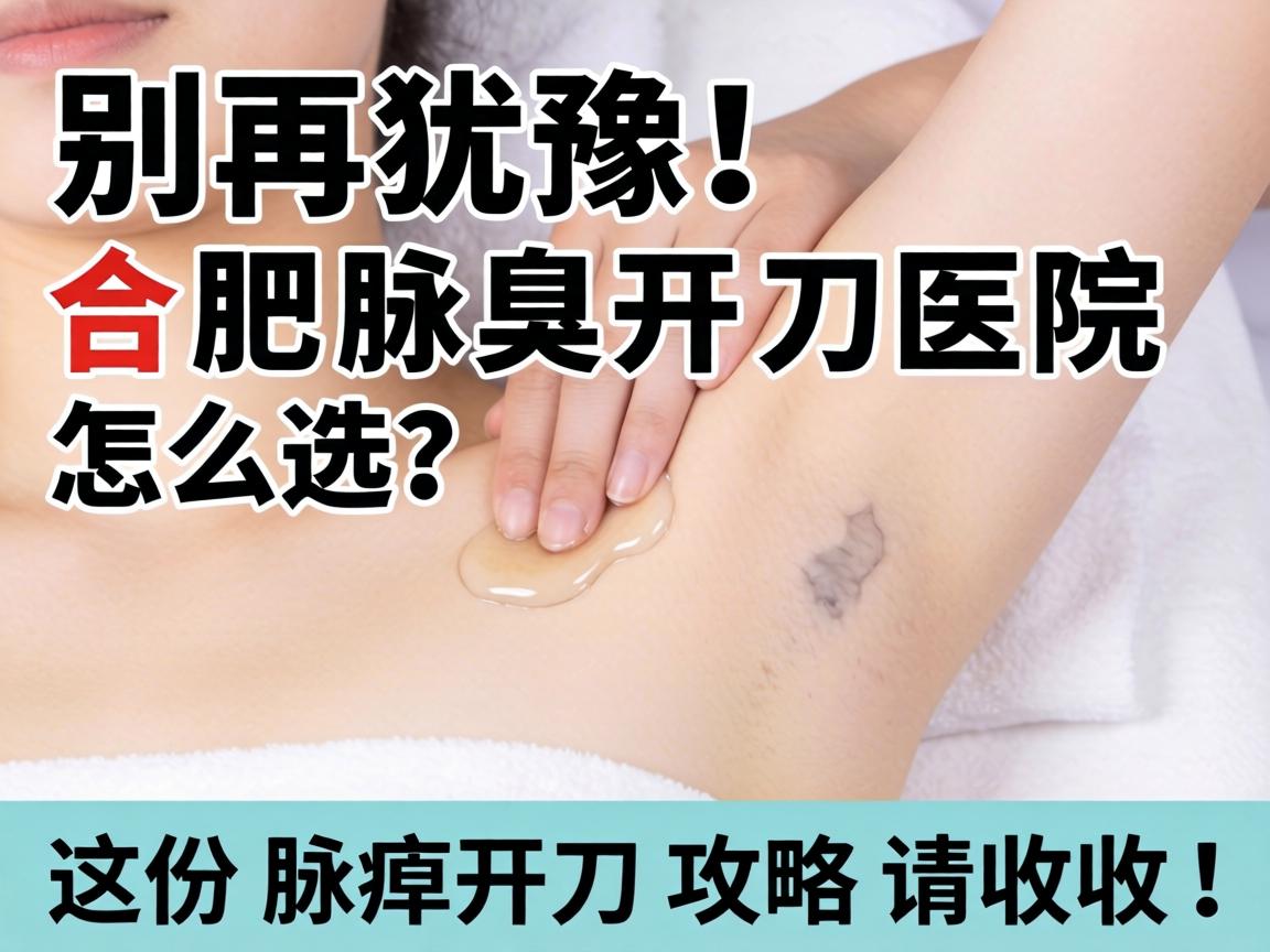 别再犹豫！合肥腋臭开刀医院怎么选？这份腋臭开刀攻略请收好！