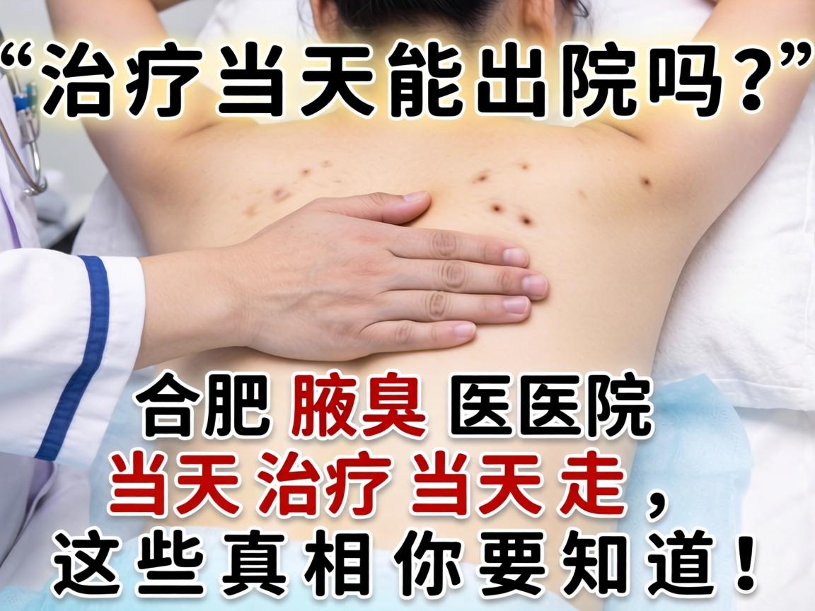 腋臭治疗当天能出院吗？合肥腋臭医院当天治疗当天走，这些真相你要知道！
