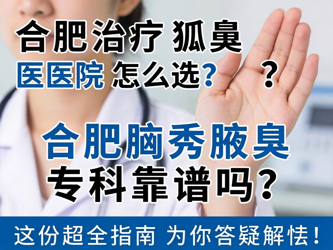 合肥治疗狐臭医院怎么选？合肥腋秀腋臭专科靠谱吗？这份超全指南为你答疑解惑！