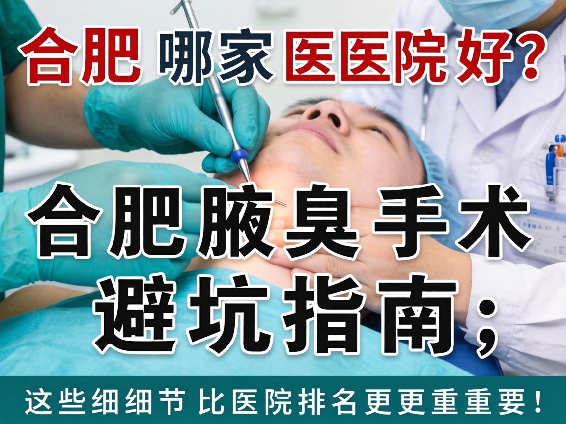 合肥腋臭手术哪家医院好？合肥腋臭手术避坑指南，这些细节比医院排名更重要！
