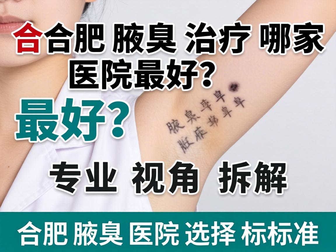 合肥腋臭治疗哪家医院最好？专业视角拆解合肥腋臭医院选择标准
