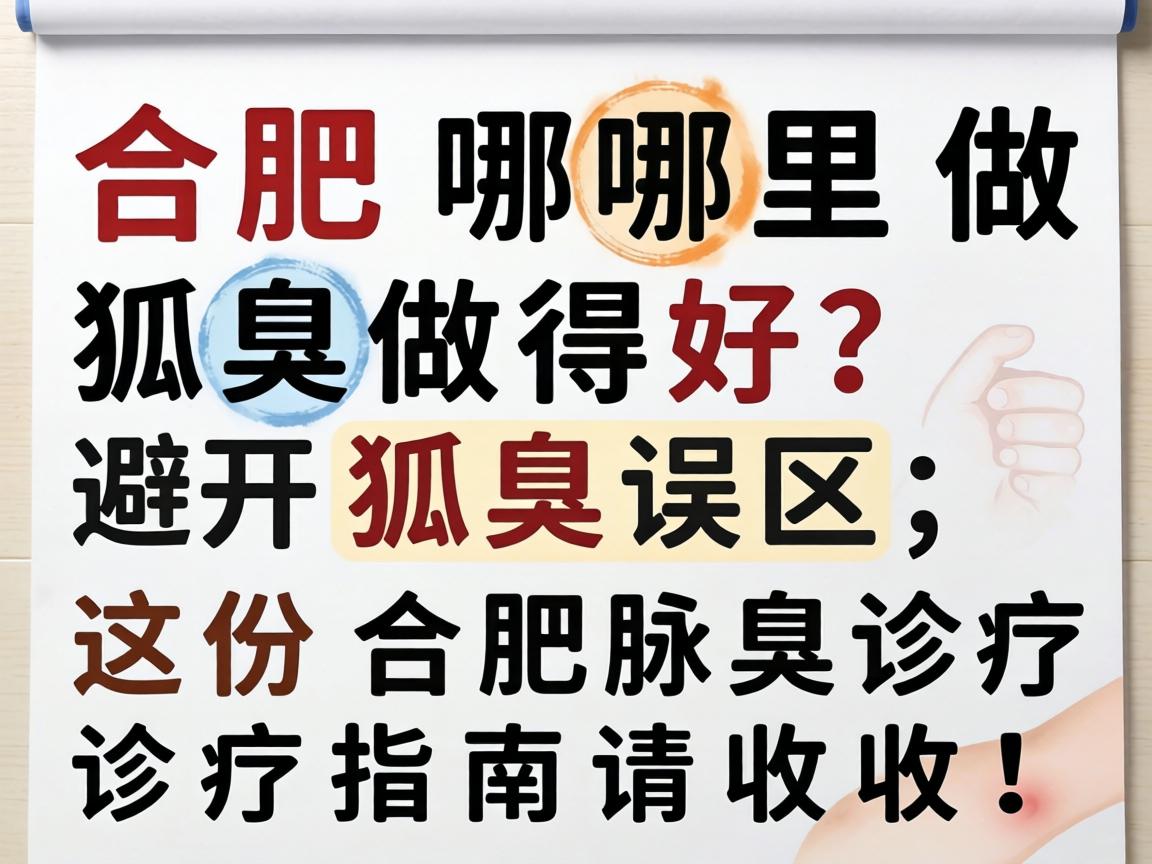 合肥哪里做狐臭做得好？避开狐臭误区，这份合肥腋臭诊疗指南请收好！