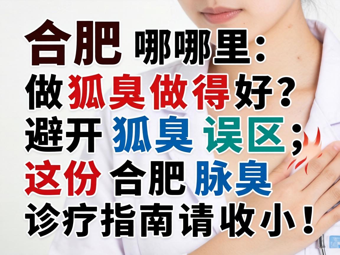 合肥哪里做狐臭做得好？避开狐臭误区，这份合肥腋臭诊疗指南请收好！