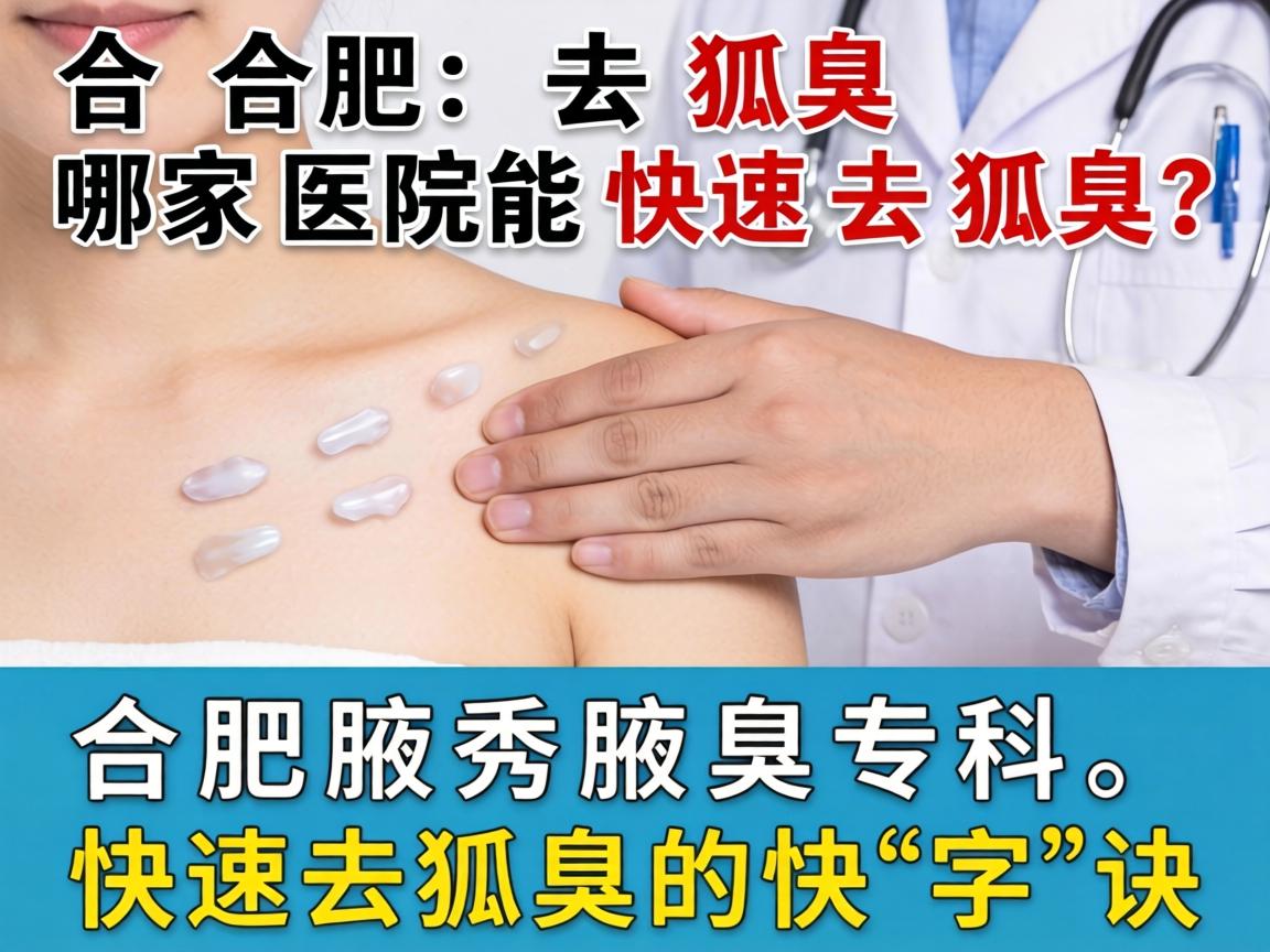 合肥去狐臭，哪家医院能快速去狐臭？合肥腋秀腋臭专科，快速去狐臭的快字诀