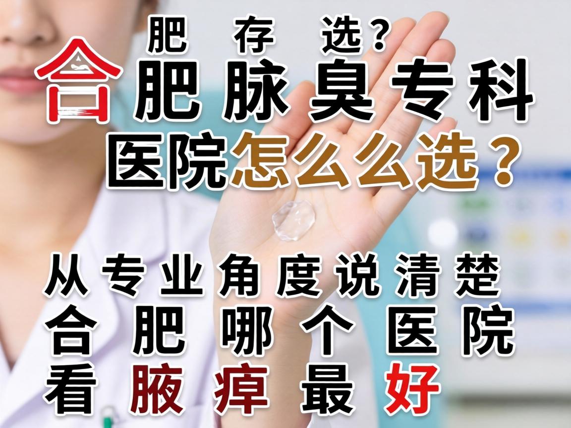 合肥腋臭专科医院怎么选？从专业角度说清楚合肥哪个医院看腋臭最好