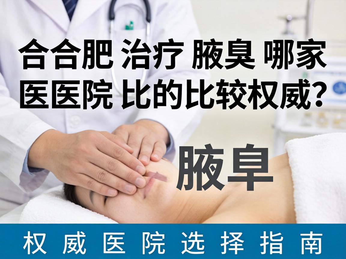 合肥治疗腋臭哪家医院比较权威？权威医院选择指南