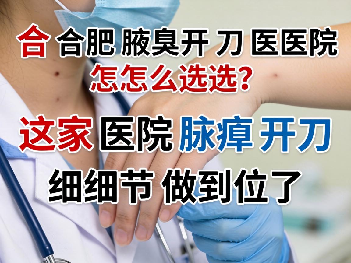 合肥腋臭开刀医院怎么选？这家医院腋臭开刀细节做到位了