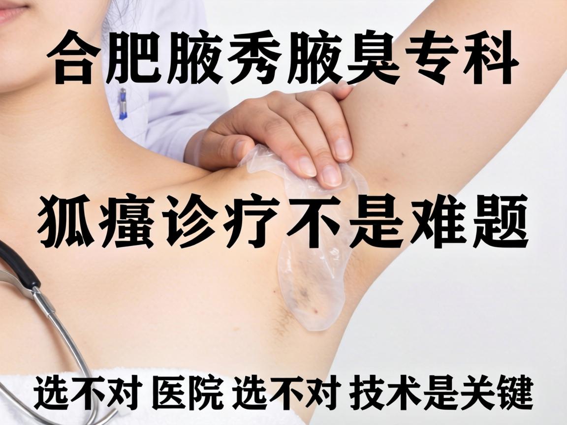 合肥腋秀腋臭专科，狐臭诊疗不是难题，选对医院选对技术是关键