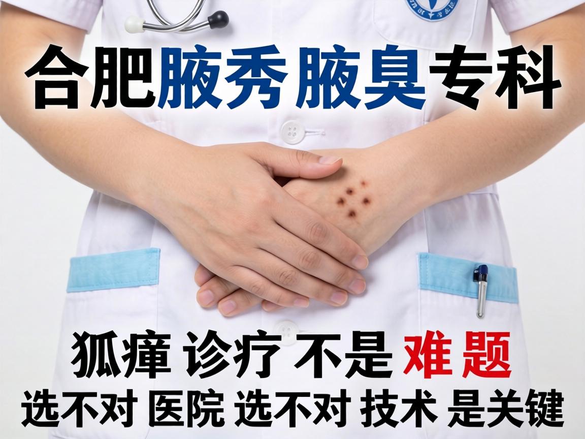 合肥腋秀腋臭专科，狐臭诊疗不是难题，选对医院选对技术是关键