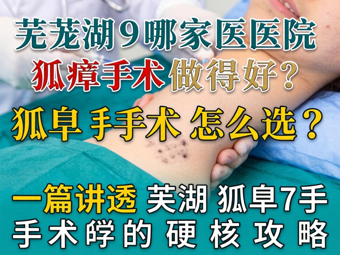 芜湖哪家医院狐臭手术做得好？狐臭手术怎么选？一篇讲透芜湖狐臭手术的硬核攻略