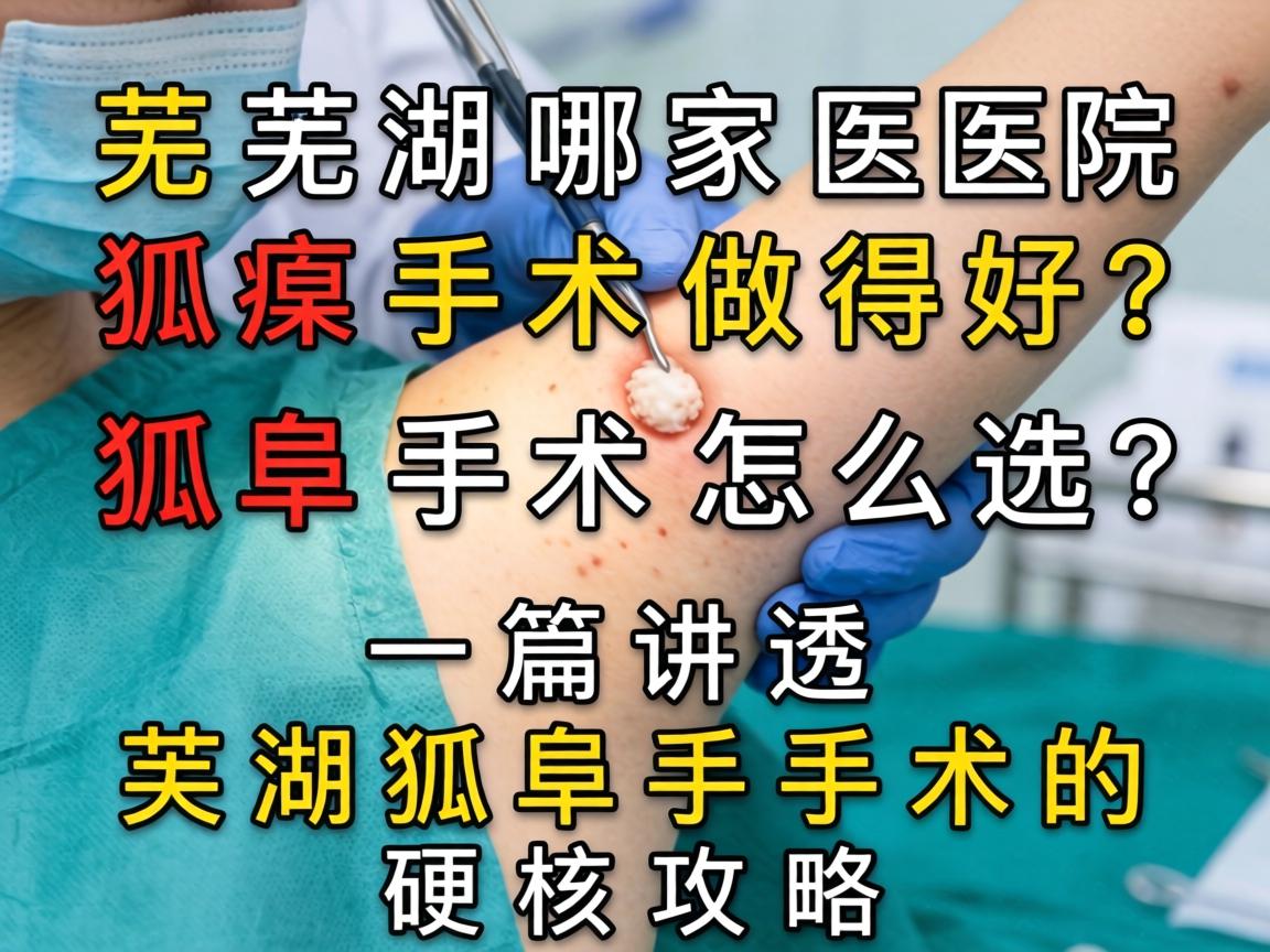 芜湖哪家医院狐臭手术做得好？狐臭手术怎么选？一篇讲透芜湖狐臭手术的硬核攻略