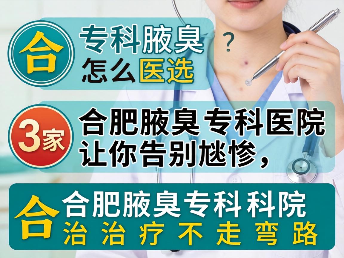 合肥腋臭专科医院怎么选？这3家合肥腋臭专科医院让你告别尴尬，合肥腋臭专科治疗不走弯路