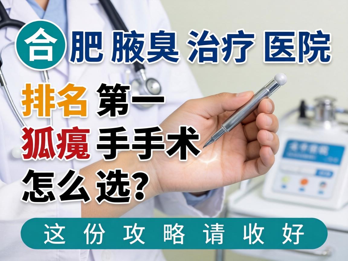 合肥腋臭治疗医院排名第一，狐臭手术怎么选？这份攻略请收好