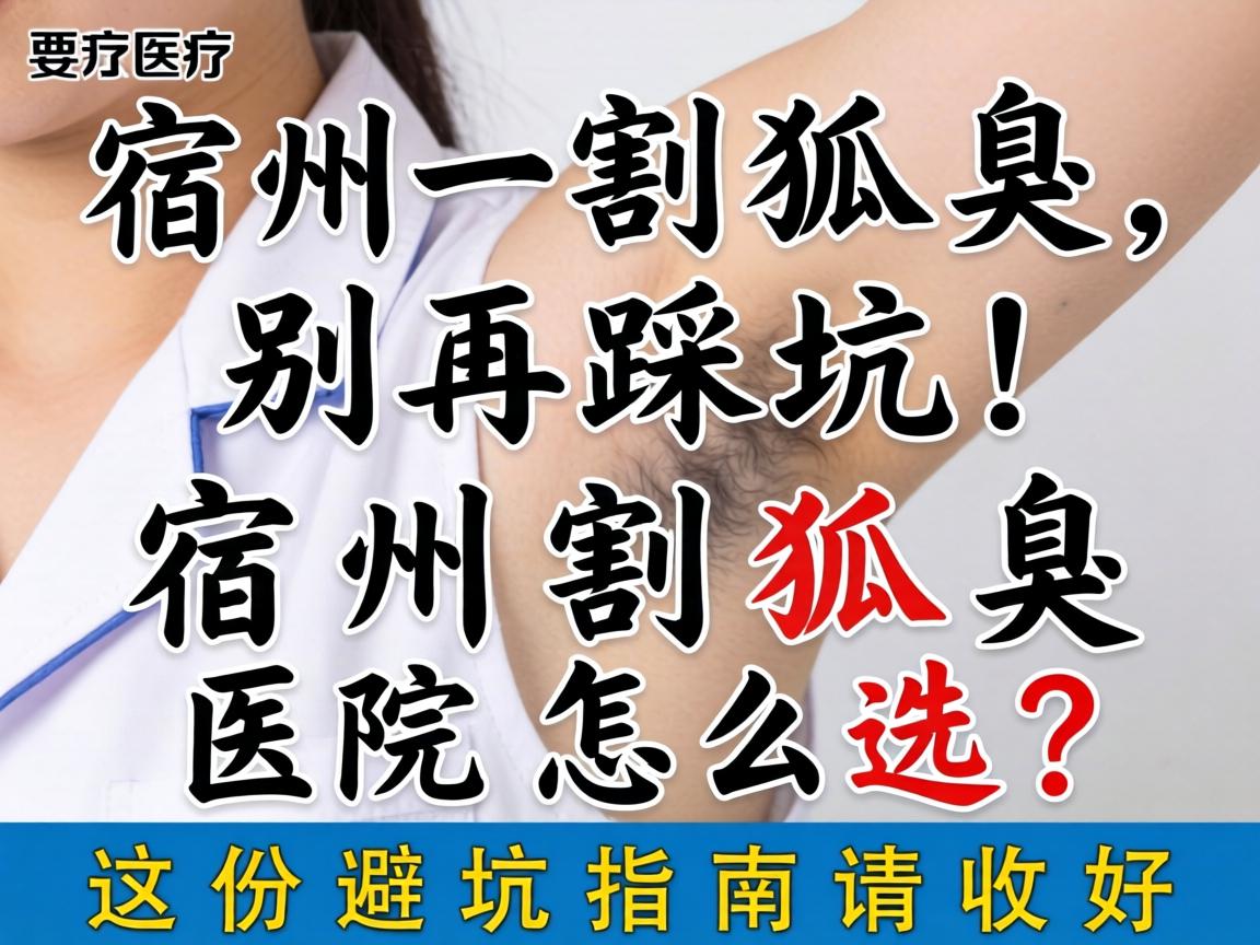 宿州割狐臭，别再踩坑！宿州割狐臭医院怎么选？这份避坑指南请收好
