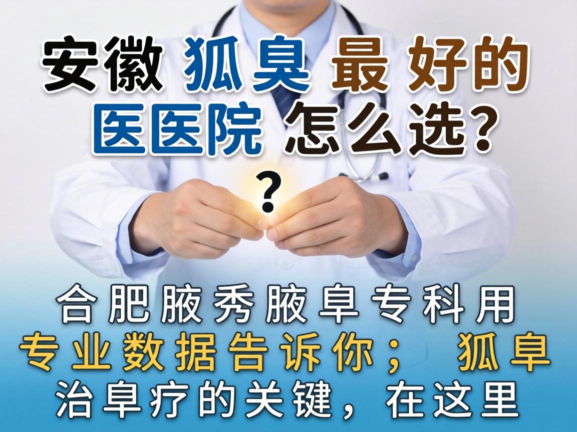 安徽狐臭最好的医院怎么选？合肥腋秀腋臭专科用专业数据告诉你，狐臭治疗的关键在这里