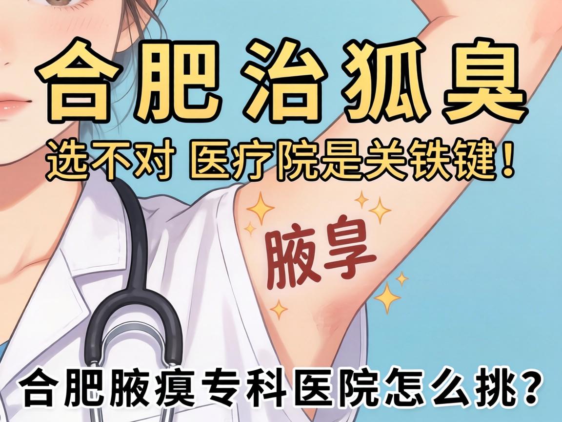 合肥治狐臭，选对医院是关键！合肥腋臭专科医院怎么挑？
